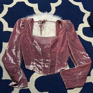 130. Free People Bridgette Velvet Top
